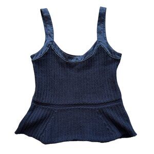 Emporio Armani Rib Knit Tank with Silk Straps and Shear back Size 44